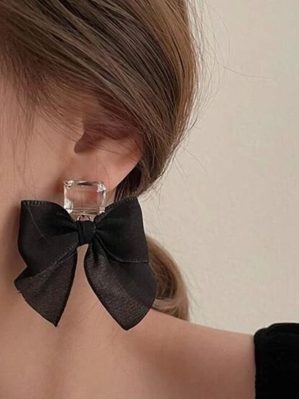 Bohemian Black Bow Earrings